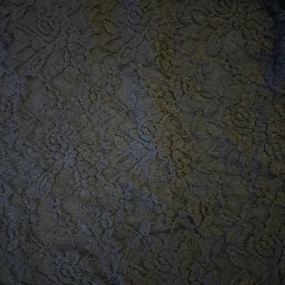 Y2K Whimsigoth Black Floral Lace Blouse 3/4 Sleeve Button Down Casual Size Small - Picture 4 of 4